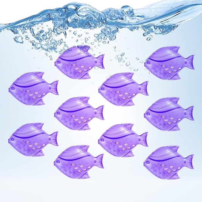 Humidifier Tank Cleaner, 10PCS Universal Humidifier filters fish Compatible with Drop, Droplet, Warm&Cool Mist Humidifiers, Fish Tank, Keep The Water (Fish-Purple) by Raipoment
