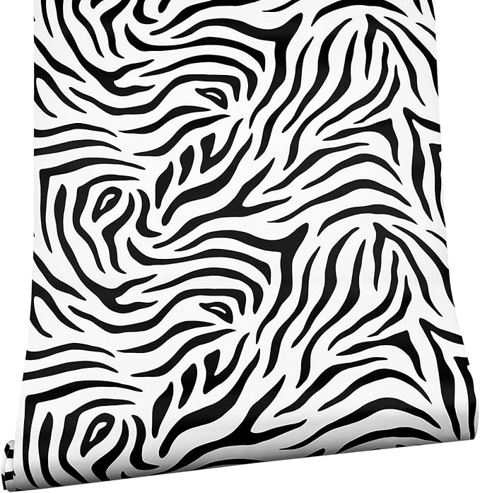 SimpleLife4U Self Adhesive Furniture Protect Paper Moisture Proof Shelf Liner 300cm,Zebra Stripe Valentine's Day Gift - Image 11