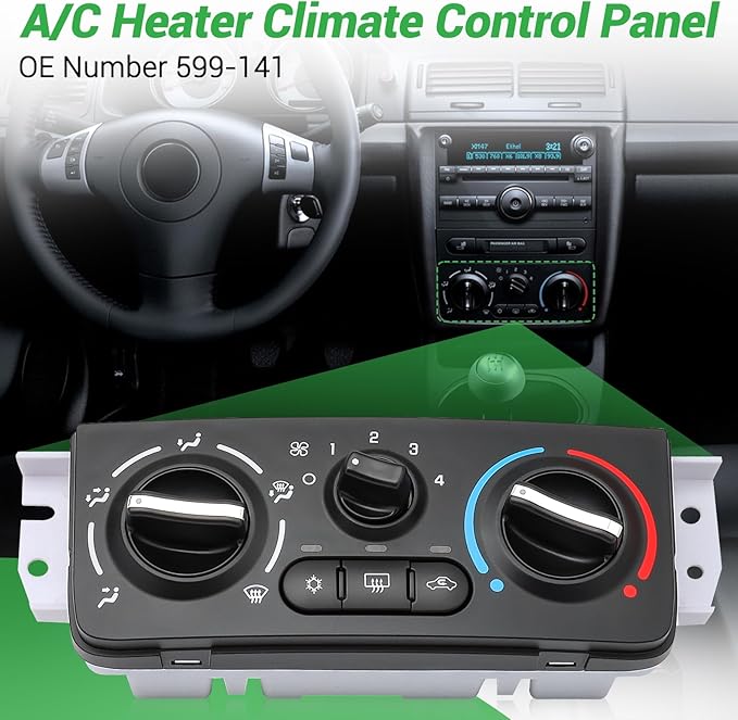 599-141 AC Climate Control Module Compatible with 2005-2010 Chevrolet Cobalt/2007-2010 Pontiac G5 A/C Heater Control Panel Switch, 599141 Air Conditioning Temperature Control Head Unit - Image 5