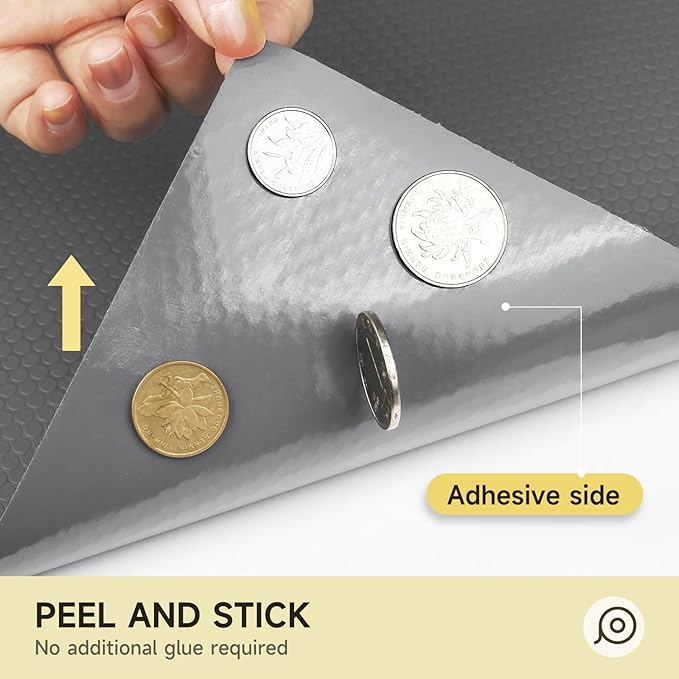 WochiTV Adhesive Shelf Liner 11.8 X 360 Inches Peel and Stick Kitchen Liner for Cabinets, Drawers Removable Protector Mat Waterproof Contact Covering for Dresser Pantry Countertops Shelves, Gray - Image 4
