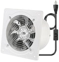 8 Inch Metal Exhaust Fan With Switch - Window and Wall Mounted Extractor With Check Valve for Kitchen, Attic, Garage, Warehouse (White) by Aydomer