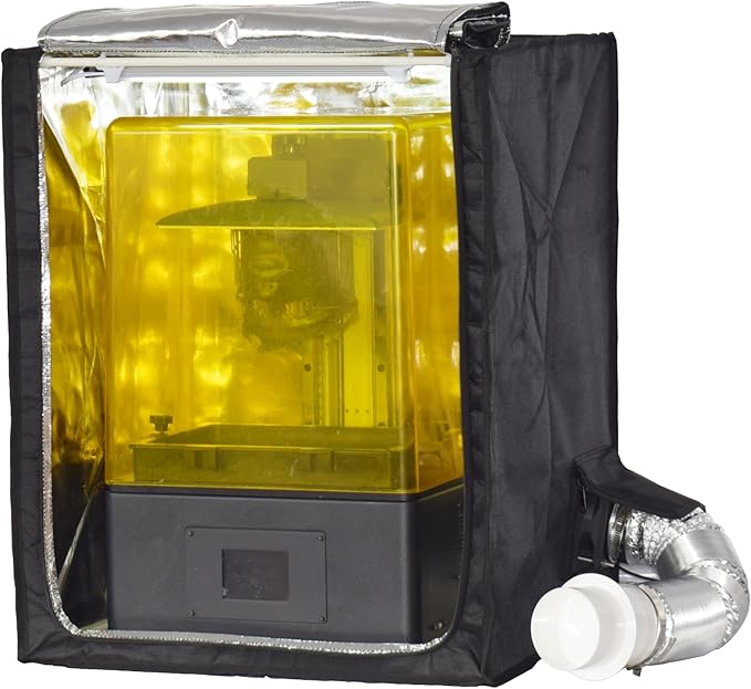 3D Printer Enclosure with Ventilation Kit & LED Lighting– Thermal Insulation Cover & Fume Extraction Tent for FDM/DLP/SLA/LCD 3D Printers(Size 400 * 480 * 600mm) - Image 3