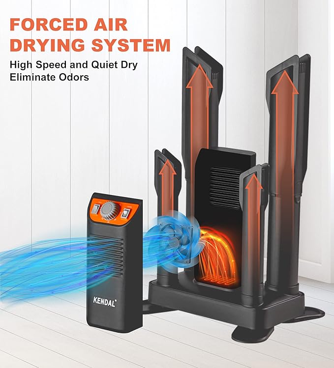 Boot Dryer for Work Boots, Shoe Dryer and Ozone Deodorizer, Portable Ski Boot Dryer with Adjustable Tubes & Timer, Ultra Silent, Quick Drying for Ski Boots, Sneakers, Gloves, Hats, Helmets - Image 3