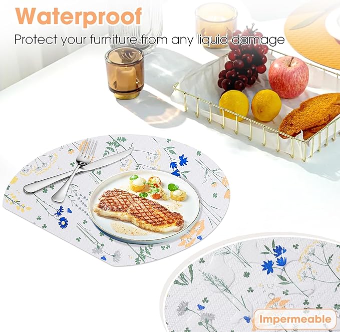 Drawer and Shelf Liner, Non-Slip Kitchen Cabinet Liners Non-Adhesive Thick Strong Grip Waterproof Washable Mats Protect Dresser Shelves Cupboard Bathroom Cabinets, Flower, 12 in X 20 FT - Image 5