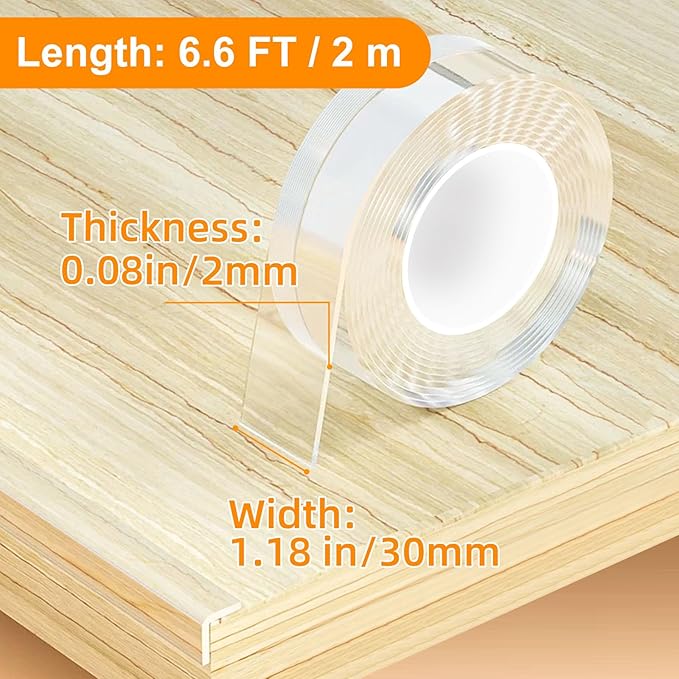 Clear Soft Corner Protectors for Furniture Strip,1.18 in x 6.6 FT,Sharp Edge & Table Bumper,Window Edge,Wall Protector, Soft Corner Guards Safe for Proof,Table Corner Protectors in Family - Image 2