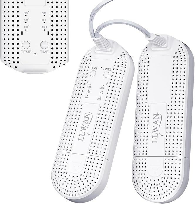 Electric Shoe Dryer, Ski Boots Dryer, Shoe & Boot Warmer for Sweaty Sneakers Trainer Shoes with 4/8/10 Hours Timer by LLWAN