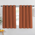 NICETOWN Blackout Burnt Orange Curtain for Girls Bedroom - Solid Grommet Sound & Light Reducing Room Darkening Window Treatment Thermal Drape for Cafe/Kids Room (1 Panel, W52 x L45) by NICETOWN