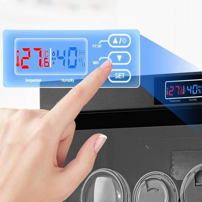 INTBUYING Camera Dry Cabinet 50L Electronic Dry Cabinet for Camera Lens Storage with Lock 4 Layers Intelligent Temperature Humidity LED Screen Noiseless - Image 2