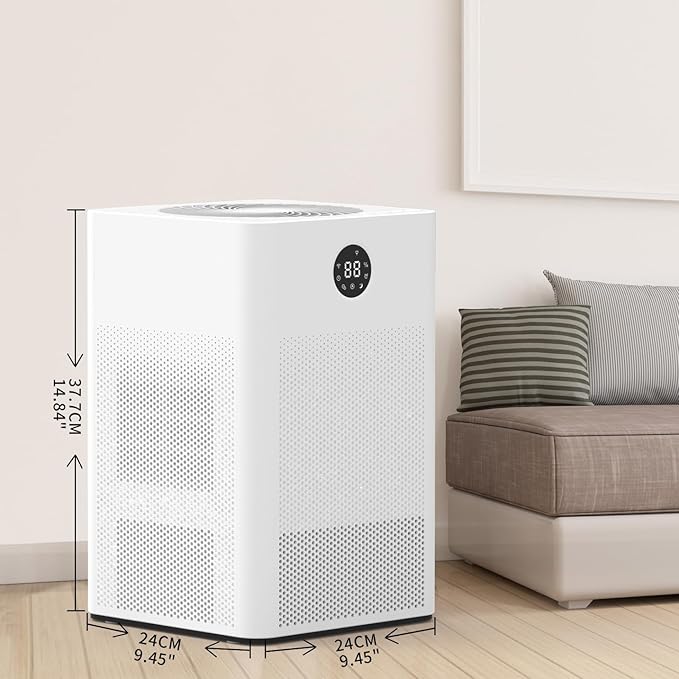 HD022 Rotary Dehumidifier for Bedroom with Drain Hose Ultra Quiet Small Portable Dehumidifiers for Basement Home Bathroom RV Dehumidifiers with Washable Filter Humidity Display Timer Mode - Image 2