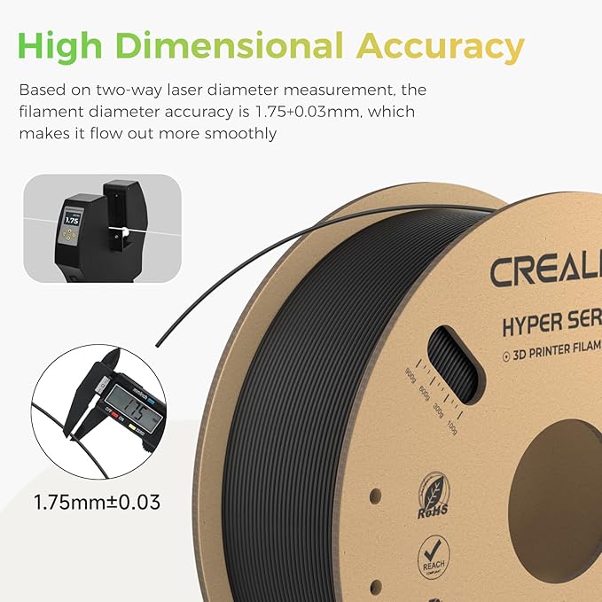 Creality Hyper PLA Filament Bundle 2KG, Up to 600mm/s High Speed 3D Printer Filament PLA, No-Tangling Stronger Toughness Fit Most 3D Printers - Image 4
