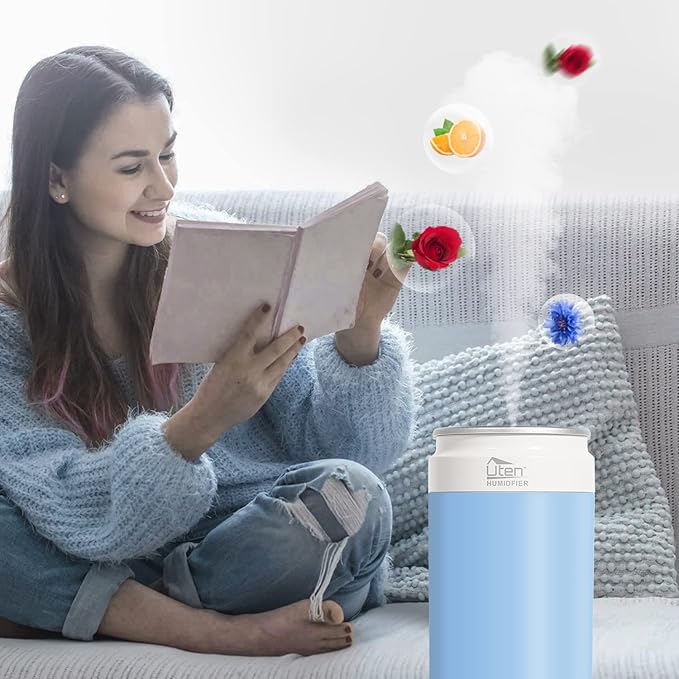 Humidifiers, Humidifier for Bedroom, Can Air Humidifier, Humidifiers for Home and Plants, USB Powered And Battery Powered Portable for Home Office Car Outdoor, 2 Mist Modes, Night Light, Auto-Off - Image 7