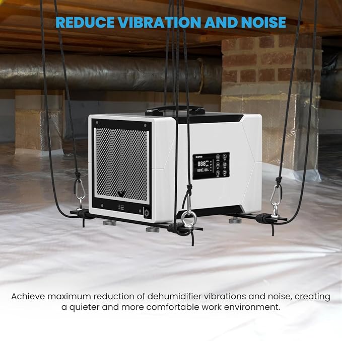 Hanging Kits for Crawl Space & Basement Dehumidifiers, Easy to Raise and Lower Dehumidifier, Reduce Dehumidifier Noise and Vibration, Hanging Kit Improves Space Utilization (Easy Install) - Image 2