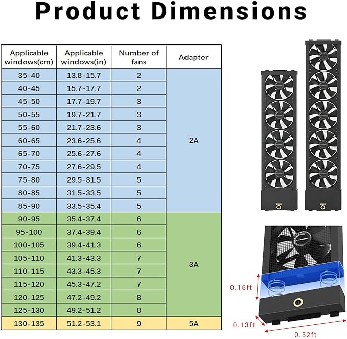 Retractable Window exhaust fan No need to drill holesembed ded installation Metal Casement Window Fan Adjustable Wind Speed Air Flow for Bedroom Kitchen Office(White,45.3-47.2) - Image 3