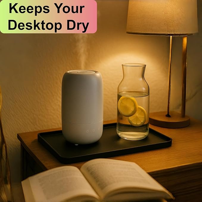 Silicone Drip Mat for Humidifiers, 19x19 Square Raised Edge Drips Tray Compatible with Vicks, Dreo Levoit, Homvana, Rosekm Humidifier, Protects Carpet & Floors from Leaking - Image 2