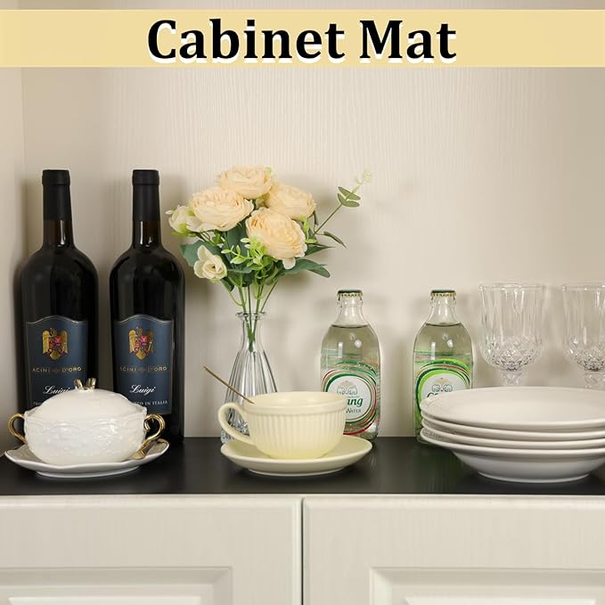 Shelf Liners 13 inch x 20 ft Kitchen Cabinets Liner Non-Stick Drawer Liners Drawer Mats EVA Protector Shelving Cupboard Lining (Black, 13 inch x 20 ft) - Image 7