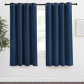 NICETOWN Kitchen Blackout Window Curtain Panel, Moroccan Blue, 1 Panel, 55 by 68 inches Long, Home Fashion Thermal Insulated Solid Grommet Room Darkening Drape for Apartment by NICETOWN