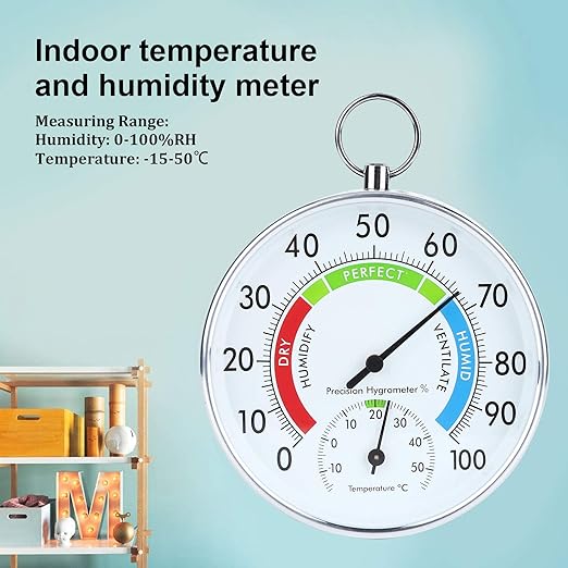 Greenhouse Temperature High Grow Meter, Indoor Thermometer Hygrometer Wall Hanging Temperature Humidity Meter for Home Warehouse Office - Image 4