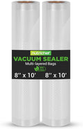 NutriChef Vacuum Sealer Bags 8x10 Rolls 2 Pack - Food Saver, Seal a Meal - Commercial Grade, Heavy Duty, Wrinkle Free, Keeps Produce Fresh, Ideal for Storage, Meal Prep, Sous Vide Cooking by NutriChef%E2%84%A2Kitchen