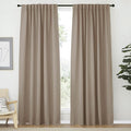 NICETOWN Blackout Curtain Panels Window Draperies - (Taupe Color) 62x84 inch, 2 Pieces, Insulating Room Darkening Blackout Drapes for Doorway Shower Bathroom Laundry Room Bifold Door by NICETOWN