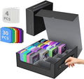 Trading Card Storage Box, MTG Deck Box, Card Storage Box, Bulk Card Storage, Commander Deck Box, Sports Card Storage, Mtg Commander Deck Box,Deck Box Mtg (Black and Grey) by Unknown