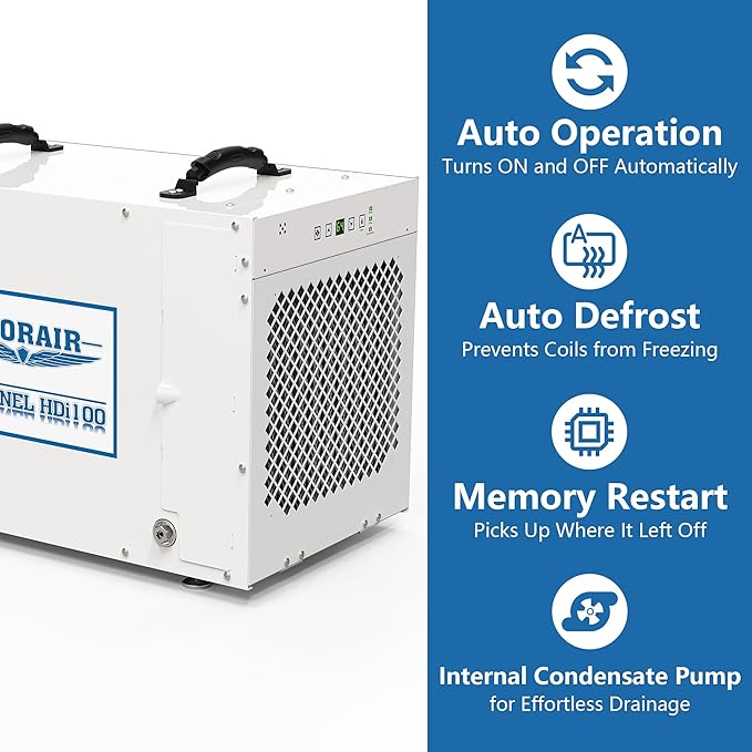 ALORAIR Sentinel HDi100 Commercial Dehumidifier with Pump, 220 Pints Whole Homes Dehumidifier for Crawl Spaces, Basements, up to 2,900 sq. ft. cETL - Image 2