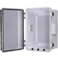 ABS Electrical Junction Box, Ventilated Design, Cable Grommets, IP65 Waterproof Enclosure, Indoor/Outdoor Use with Mounting Panel (Clear Cover, 11.8"x7.9"x5.1") by ANIMACYN