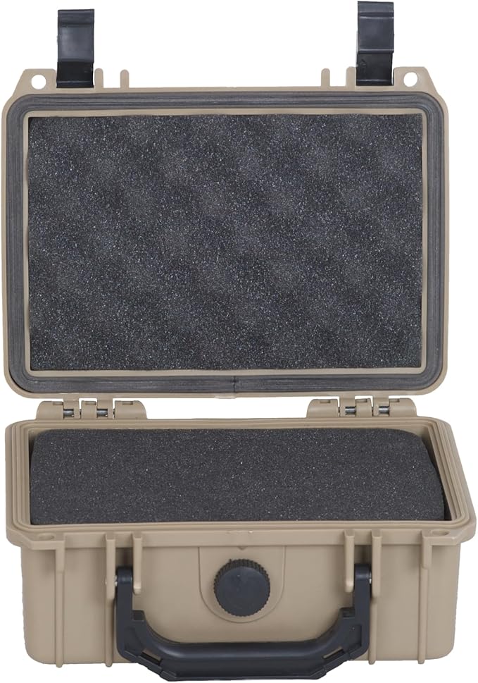 MEIJIA IP67 waterproof hard compact case,Customizable Fit Foam,8.12”x6.56”x 3.56”,Fit Use of Drones, Cameras,Equipments,lens (Desert Tan) - Image 5