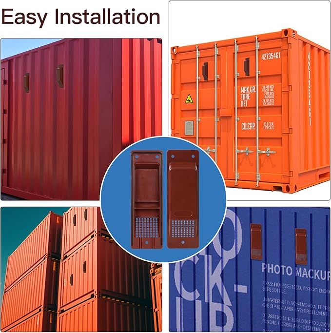 Shipping Container Air Vent Kit Heavy Duty Shipping Container Accessories Cross Flow Ventilation Kit Reduce Heat Humidity Pressure Condensation Add Air Flow for Cargo (8 Pack Red) - Image 6
