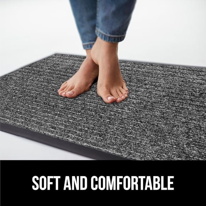 GORILLA GRIP Waterproof Traffic Guard Door Mat, 72x48, Heavy Duty Entryway Mats, Strong Backing Commercial Utility Rugs for Office Hallway, Garage Floor and Home, Low Profile Carpet, Light Grey - Image 8