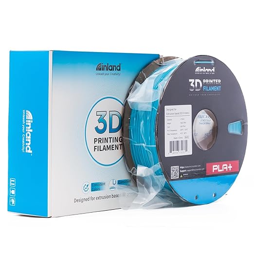 INLAND Micro Center PLA+ 3D Printing Filament 1.75mm - PLA Pro Dimensional Accuracy +/- 0.03 mm - 1kg Cardboard Spool (2.2 lbs) (1 Pack Light Blue, 1.75mm) - Image 8