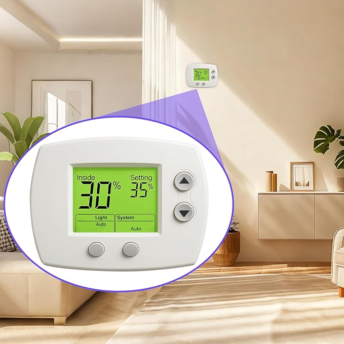 H6062A1000 Digital Humidistat/Dehumidistat Compatible with Honeywell H6062A1000 HumidiPro, OEM Upgrade H6062A1000/U Digital Humidistat, Smart LCD Display Humidity Control for Home and Indoor. -2 Year - Image 8
