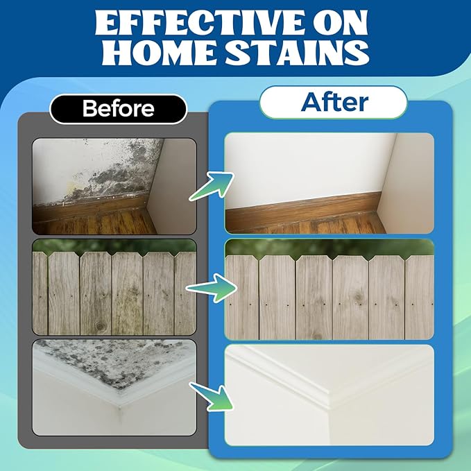 Multipurpose Wall Cleaner Spray – Mold Stain Cleaner for Home Surfaces – Bathrooms, Kitchens, Showers, Basements & Outdoor Areas – Multipurpose Remover for Dirt, Dust, Odor, Oil & Grease (6.76 Fl Oz) - Image 2