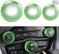 Auprite Climate Control Knob Covers for Challenger Accessories 2015-2023 2024, for Dodge Charger 2015-2023 2024, for Dodge Chrysler 300/300s 2015-2024,3Pcs Kit (Green) by Auprite