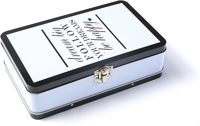 DAHO Metal Storage Box with Hinge for Office, School, Home, Makeup, Arts & Crafts and Accessories (Follow Your Heart) - Image 3