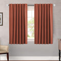 H.VERSAILTEX Blackout Curtains Thermal Insulated Window Treatment Panels Room Darkening Blackout Drapes for Living Room Back Tab/Rod Pocket Bedroom Draperies, 52 x 54 Inch, Orange, 2 Panels by HVERSAILTEX