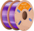 ERYONE Silk Dual Color PLA Filament 3D Printer 1.75mm +/- 0.03mm, Bicolor Filament Two Tone PLA Bundle 2KG Cardboard Spool, Blue Red by ERYONE