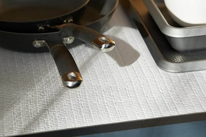 Smooth Top EasyLiner for Cabinets & Drawers - Easy to Install & Cut to Fit - Shelf Paper & Drawer Liner Non Adhesive - Non Slip Shelf Liner for Kitchen & Pantry - 12in. x 24ft. - Gray Marble - Image 8