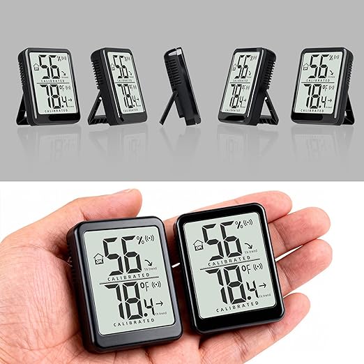 Antonki Room Thermometer Small Hygrometer Indoor Humidity Monitor Sensor, Digital Temperature and Humidity Meter Gauge for Home, Baby Nursery, Reptile, Greenhouse - Battery Included - Image 6