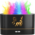 Colorful Aroma Essential Oil Diffuser for Home, Quiet Cool Mist Flame Humidifier for Bedroom with Remote, Fire Flame Diffuser Humidifier with Scent (Black) by Unknown