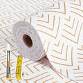 Shelf Liner for Kitchen Cabinets Non Adhesive Drawer Liner Non-Slip Thickened Shelf Liner Paper Strong Easy to Clean for Tool Box Refrigerator with Knife and Tape Measure, Gold Arrow,17.3 x 236.2 in by Oneoftheworld