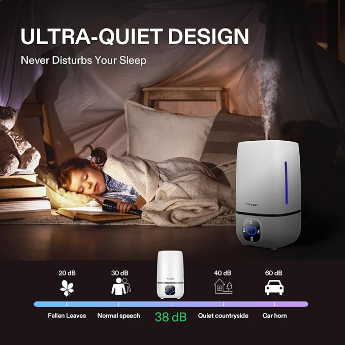 VIVOSUN 4L Cool Mist Humidifier with Remote Control for Bedroom, Plants, Baby, Dry Skin - Image 5