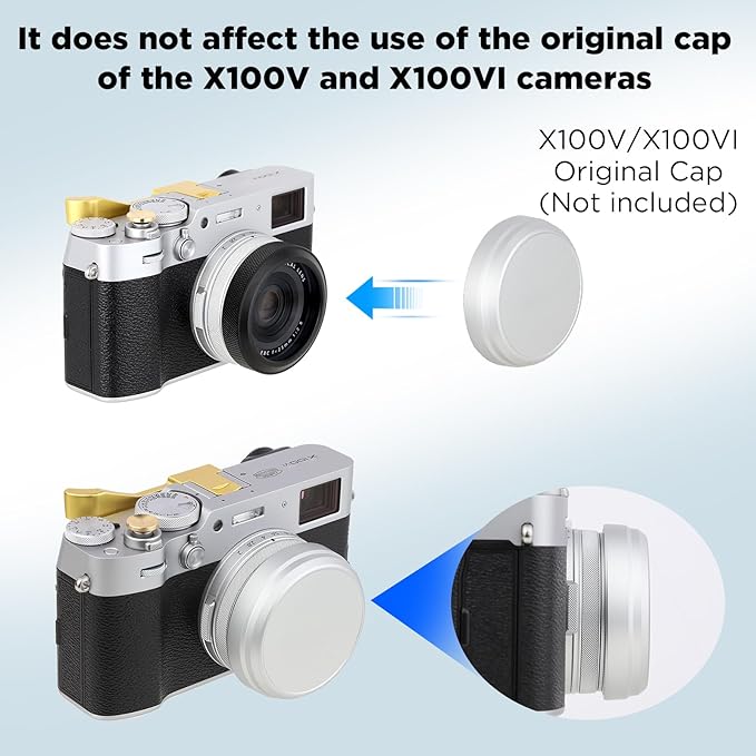 Haoge MC UV Camera Lens Protection Filter for Fujifilm X100VI Fuji X100V Camera with Integrated Adapter Ring Black LUV-XVIB - Image 8