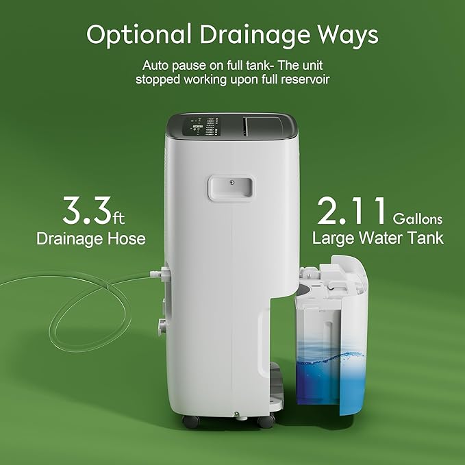 Waykar 150 Pints 7,000 Sq. Ft Energy Star Dehumidifier with Drain Hose for Commercial and Industrial Large Rooms, Home, Basements, Storages, Warehouses and Bedrooms - Image 6