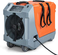 COSTWAY 180 PPD Crawl Space Dehumidifier with Pump, Drain Hose, Auto Defrost, 6,000 Sq. Ft Commercial Dehumidifier for Basement, Warehouse, Job Site, Water Damage Restoration, Orange by COSTWAY