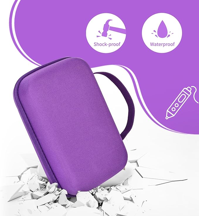 Case Compatible with 3Doodler Start+ Essentials for 3D Pen Set for Kids, Carrying Holder Fit for Printing Pens, Storage Organizer for Printing Filament Refill, Micro-USB Charger (3D-04B-Purple) - Image 4