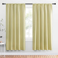 NICETOWN Window Curtains Blackout Drapes, Paler Yellow, 1 Pair, 52 by 72-Inch, Thermal Insulated Solid Rod Pocket Blackout Curtains/Draperies for Living Room by NICETOWN