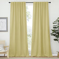 NICETOWN Bedroom Blackout Curtain Panels - (Paler Yellow Color) 52 x 108 Inch, 2 PCs, Insulating Energy Saving Solid Rod Pocket Blackout Drapes for Hall, Villa by NICETOWN