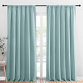 NICETOWN 2 Panels Blackout Curtains, Rod Pocket Thermal Insulated Drapess for Bedroom, Privacy Protection Easy-Care Heavy Duty Curtains for Living Room/Dining Room, W70 x L95 inches, Aqua Green by NICETOWN