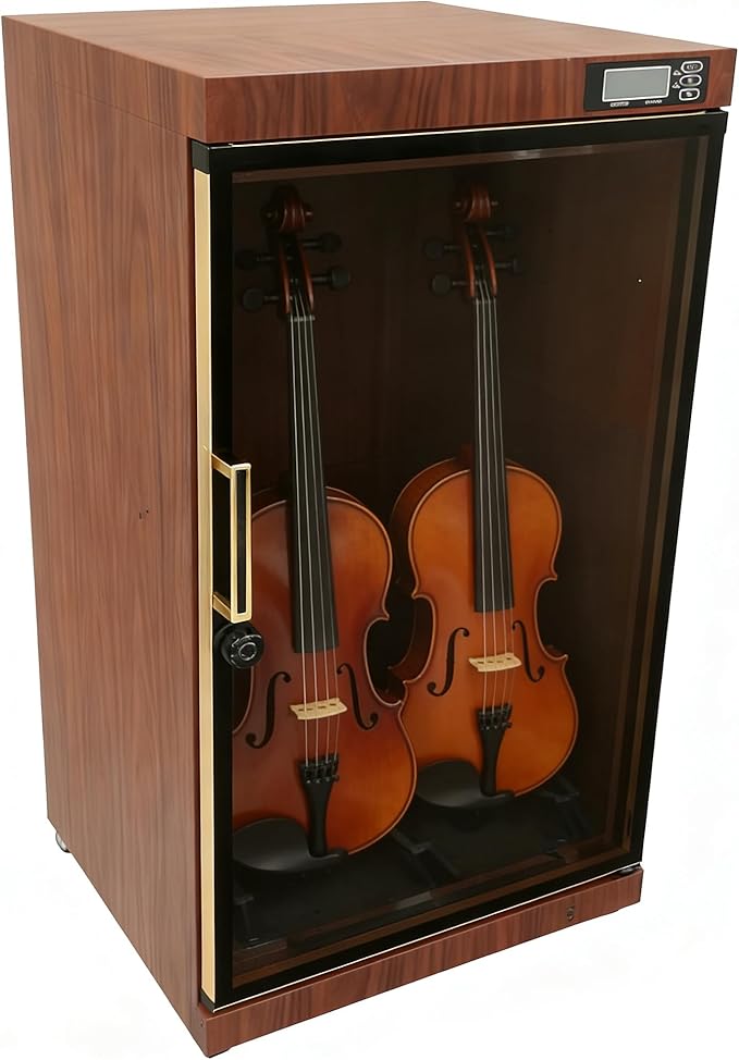 INTSUPERMAI 110V Smart Dry Cabinet with Humidifier Dehumidifier, Musical Instrument Storage Cabinet for Violins 35-60% RH Control Basses Display Case Lockable Musical Instrument Storage Box by INTSUPERMAI