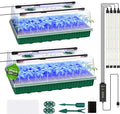 120 Cells Seed Starter Tray with Grow Light, Smart Timer， Seedling Starter Kit with Humidtiy Dome, 3/6/12H Timer，Germination Kit For all plants including cucumbers, tomatoes etc.Plant Seed（2Pack ） by MQHUAYU